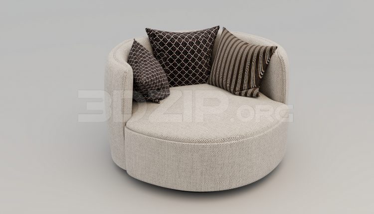 6405. Free 3D Armchair Model Download (2)