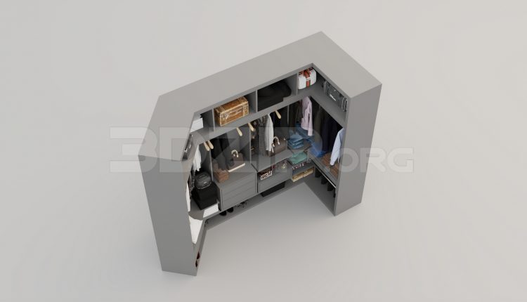 6408. Free 3D Wardrobe Model Download