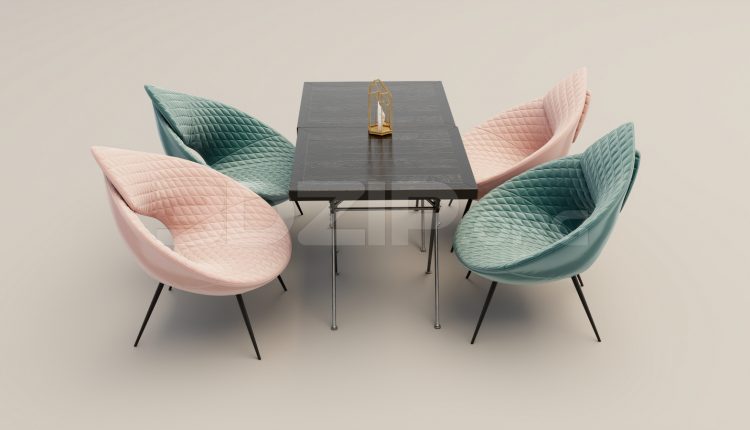 6465. Free 3D Table And Chair Model Download