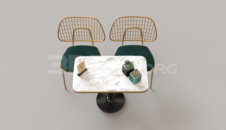 6471. Free 3D Table And Chair Model Download
