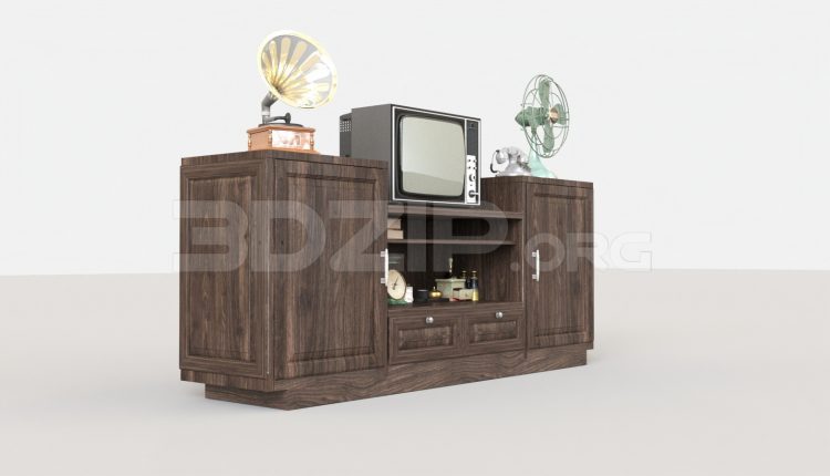 6482. Free 3D TV Cabinet Model Download
