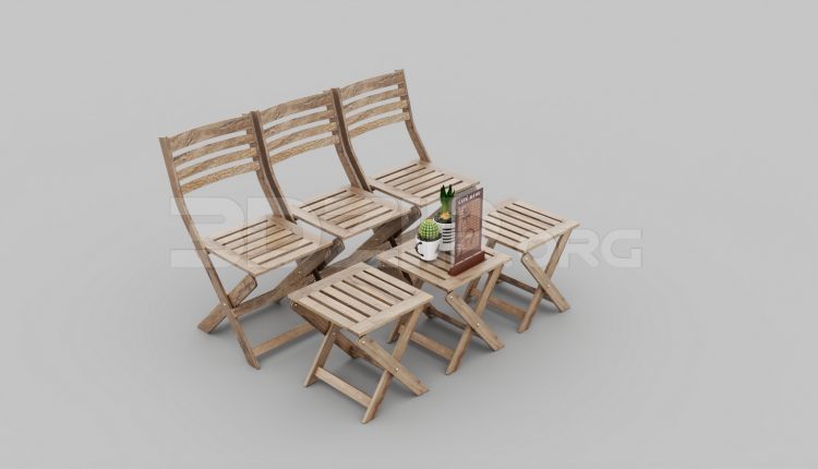 6483. Free 3D Table And Chair Model Download (1)
