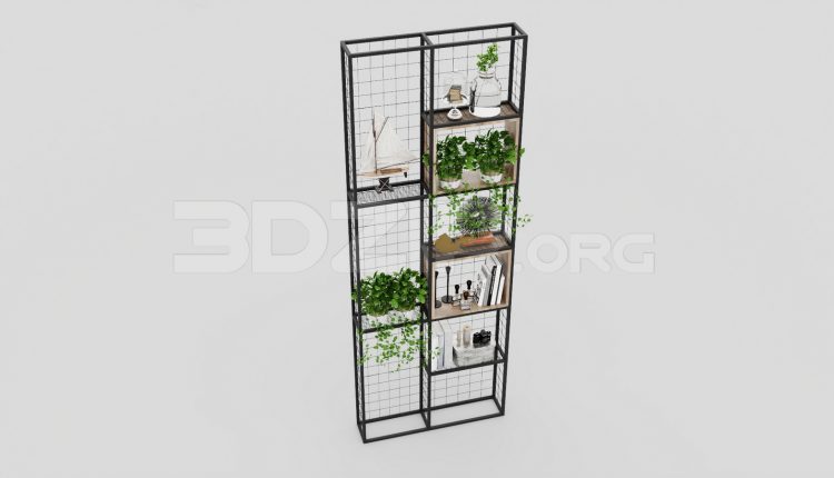 6484. Free 3D Decorative Shelves Model Download