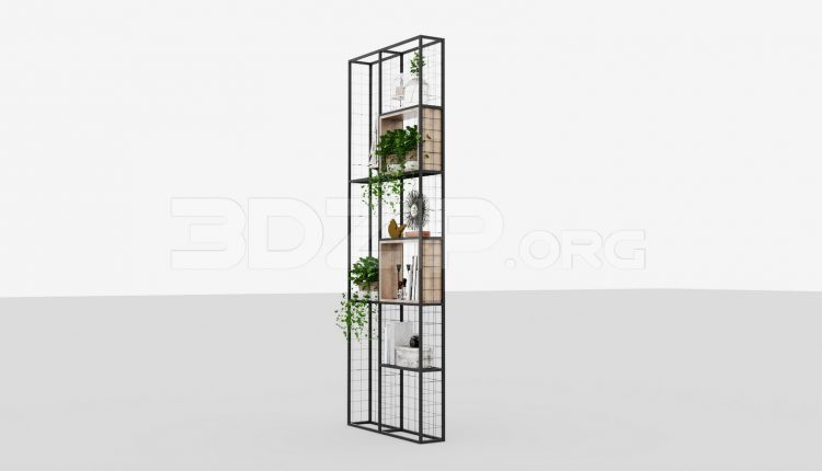 6484. Free 3D Decorative Shelves Model Download