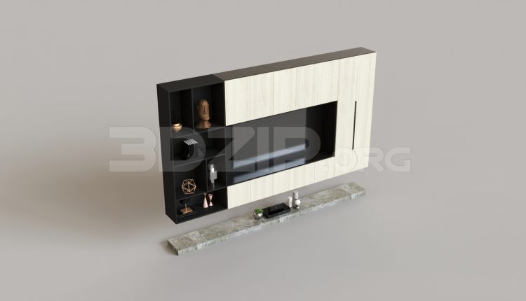 6540. Free 3D Tv Wall Model Download