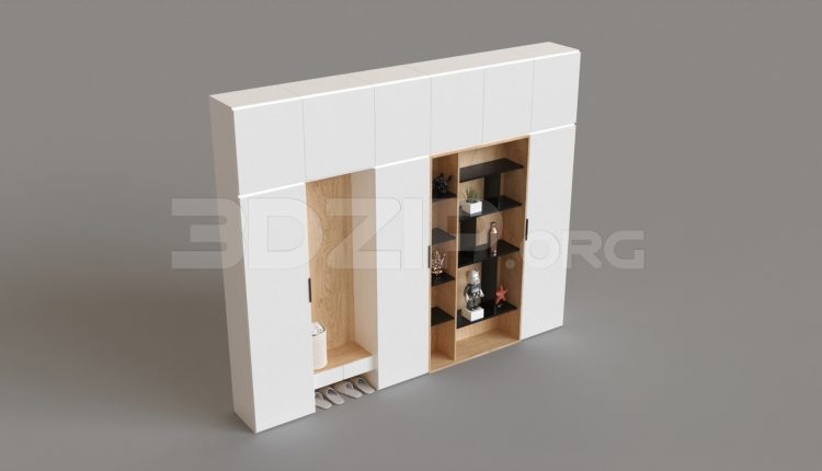 6546. Free 3D Shoe Cabinet Model Download