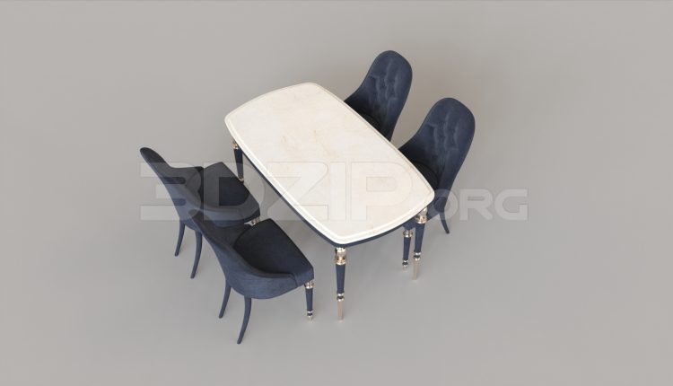 6586. Free 3Ds Max Table And Chair Model Download