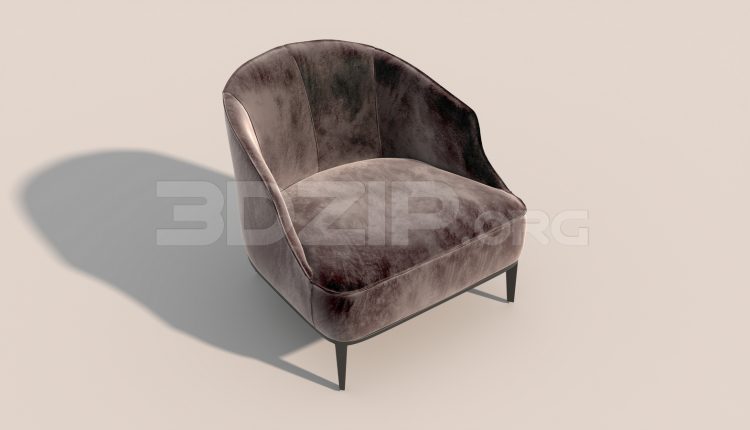 6594. Free 3Ds Max Armchair Model Download