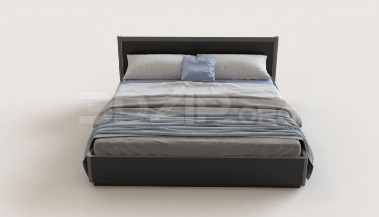 6622. Free 3Ds Max Bed Model Download