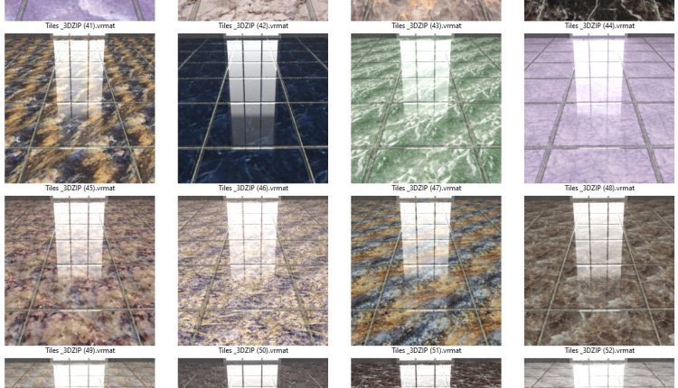 11384. Vray Materials Tiles Free Download