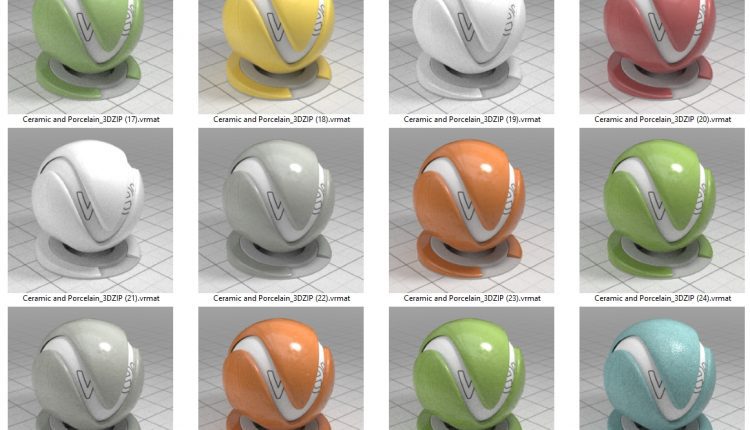 11385. Vray Materials Ceramic and Porcelain Free Download