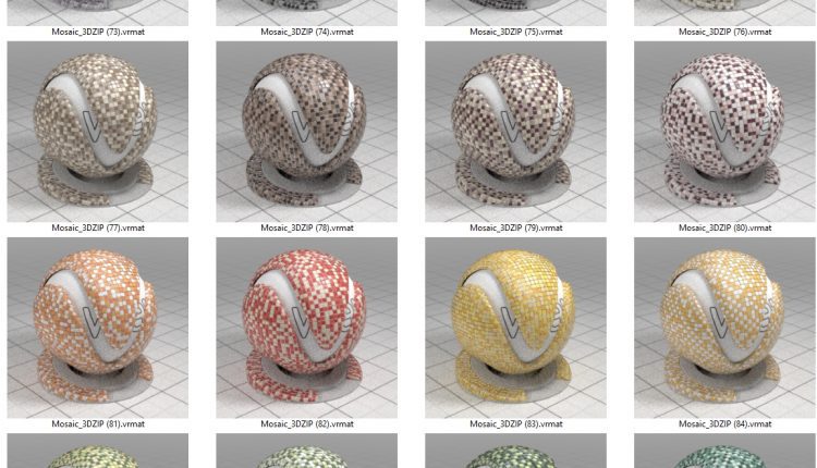 11386. Vray Materials Mosaic Free Download