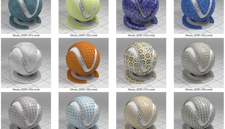 11386. Vray Materials Mosaic Free Download