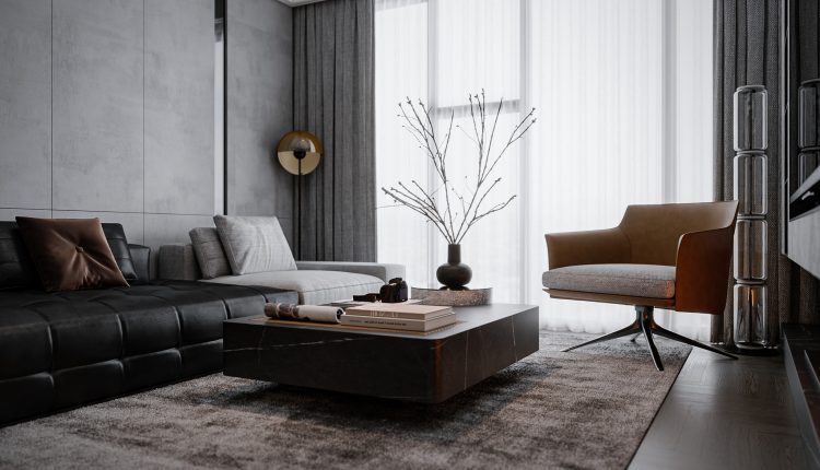 13473. 3Ds Max Living Room – Kitchen Interior Model Download By Nam Nguyen