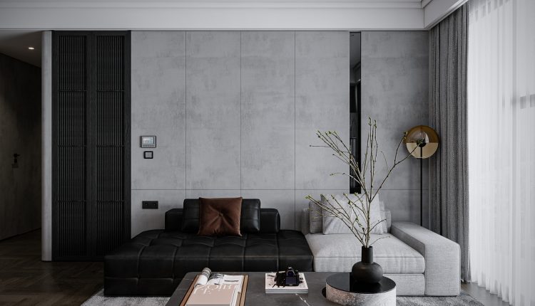 13473. 3Ds Max Living Room – Kitchen Interior Model Download By Nam Nguyen