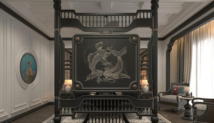 13489. 3Ds Max Indochine Master Bedroom Interior Model Download by Tran Cong Duan