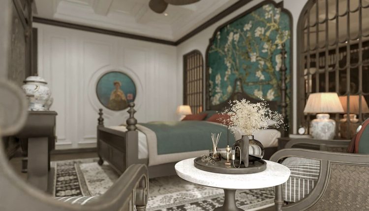 13489. 3Ds Max Indochine Master Bedroom Interior Model Download by Tran Cong Duan