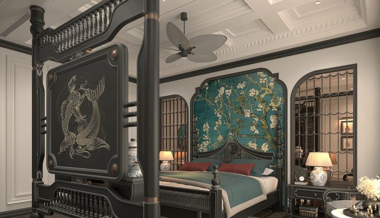 13489. 3Ds Max Indochine Master Bedroom Interior Model Download by Tran Cong Duan