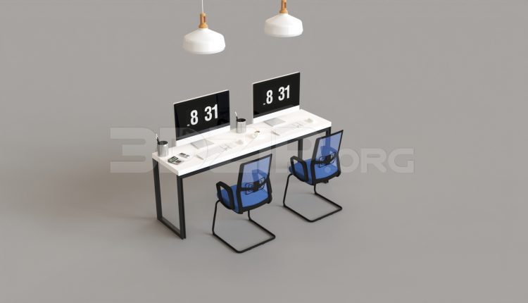 6666. Free 3Ds Max Table Work Model Download (1)