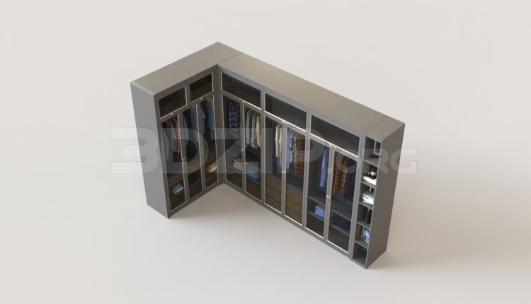 6669. Free 3Ds Max Wardrobe Model Download (1)
