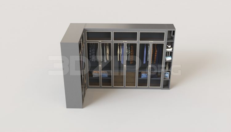 6669. Free 3Ds Max Wardrobe Model Download (2)