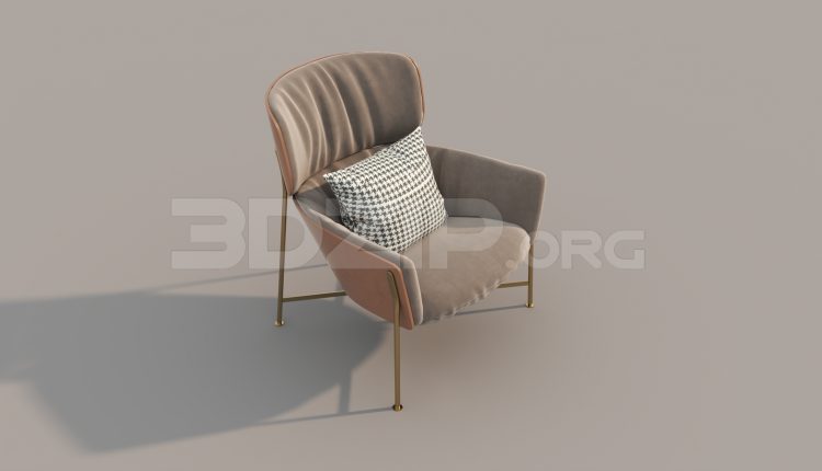 6705. Free 3Ds Max Armchair Model Download