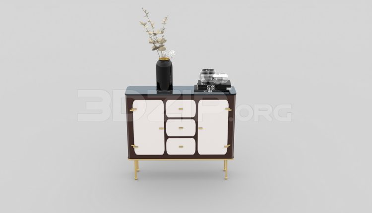 6741. Free 3Ds Max Decorative Cabinets Model Download