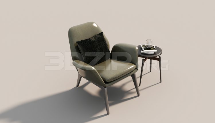 6772. Free 3Ds Max Armchair Model Download