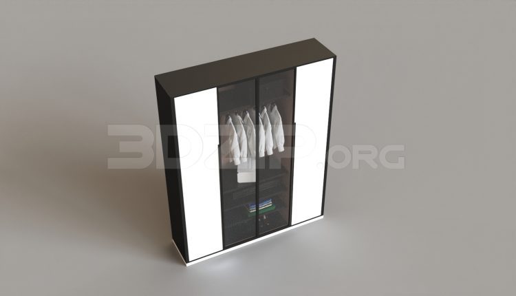 6823. Free 3Ds Max Wardrobe Model Download