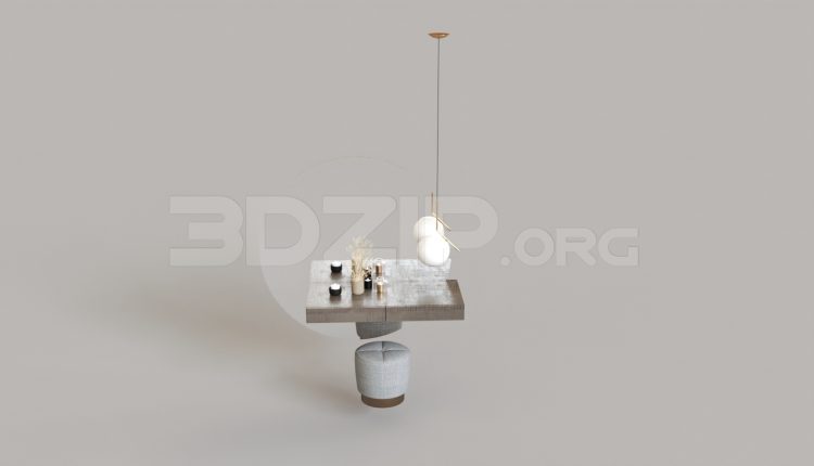 6831. Free 3Ds Max Dressing Table Model Download