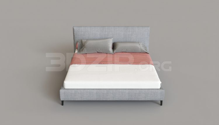 6850. Free 3Ds Max Bed Model Download