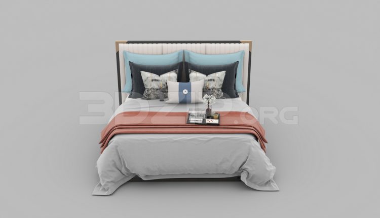 6858. Free 3Ds Max Bed Model Download