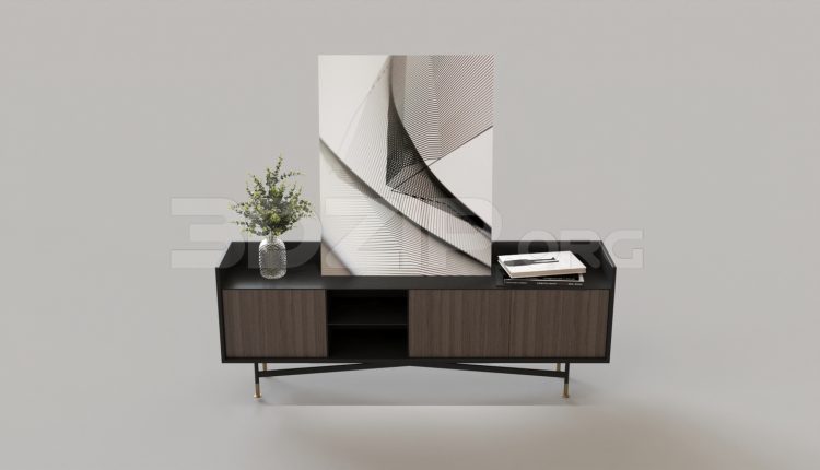 6864. Free 3Ds Max TV Cabinet Model Download