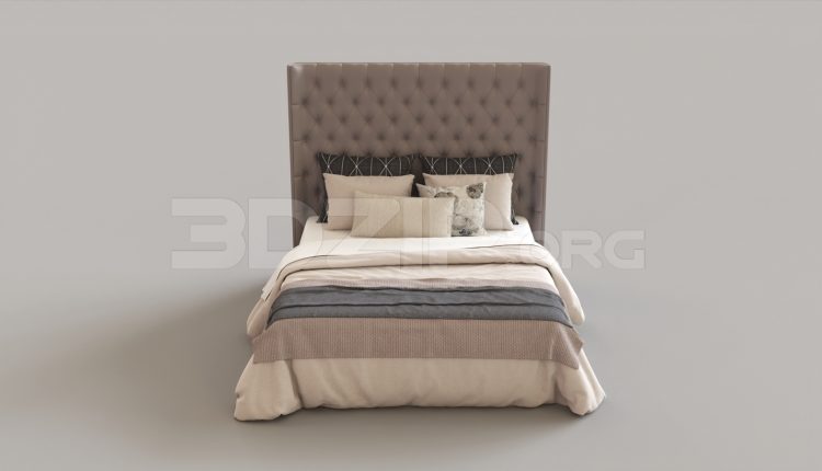 6876. Free 3Ds Max Bed Model Download