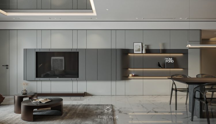 13497. 3Ds Max Living Room – Kitchen Interior Model Download by Do Vu Long