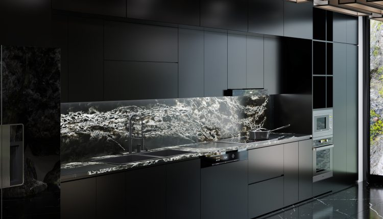 13508. 3Ds Max Kitchen Room Interior Model Download by Kim Cuc