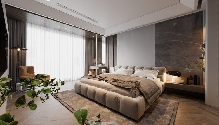 13509. 3Ds Max Master Bedroom Interior Model Download by Luong Dinh Thanh