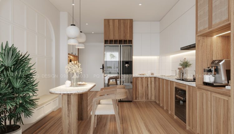 13517. 3Ds Max Living Room – Kitchen Interior Model Download by Pham Minh Quang