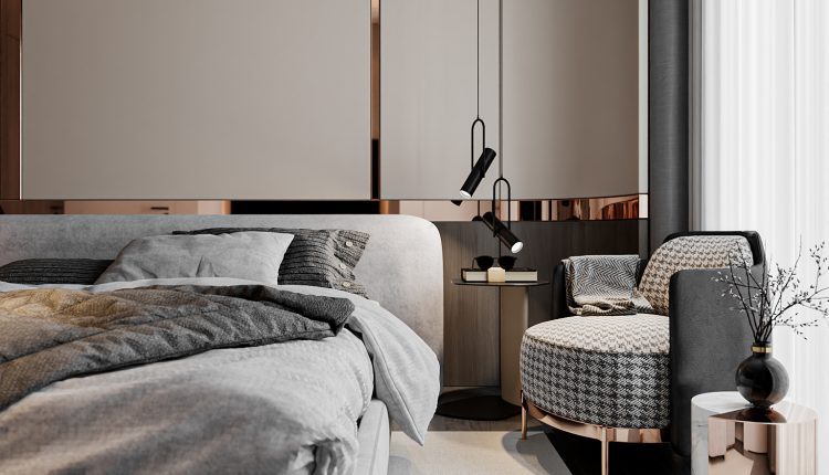 13526. 3Ds Max Master Bedroom Interior Model Download by Ngoc Quan