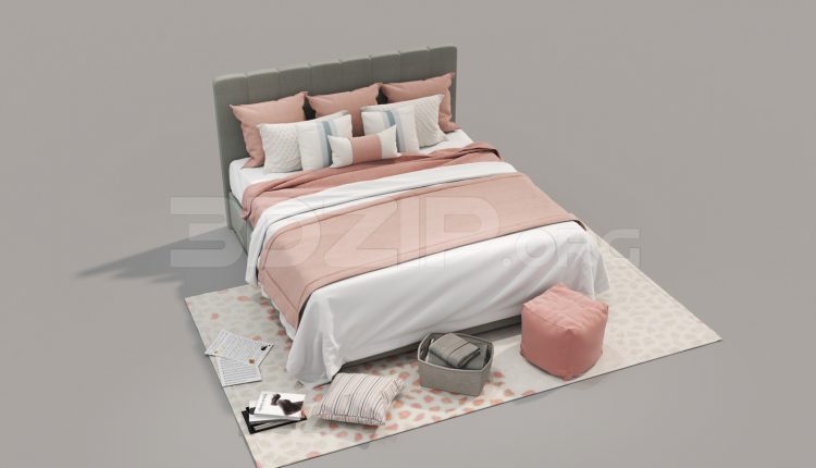 6911. Free 3Ds Max Bed Model Download
