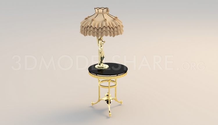 6951. Free 3Ds Max Table Lamp Model Download