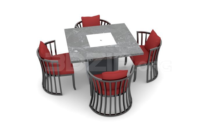 6960. Free 3Ds Max Table And Chair Model Download