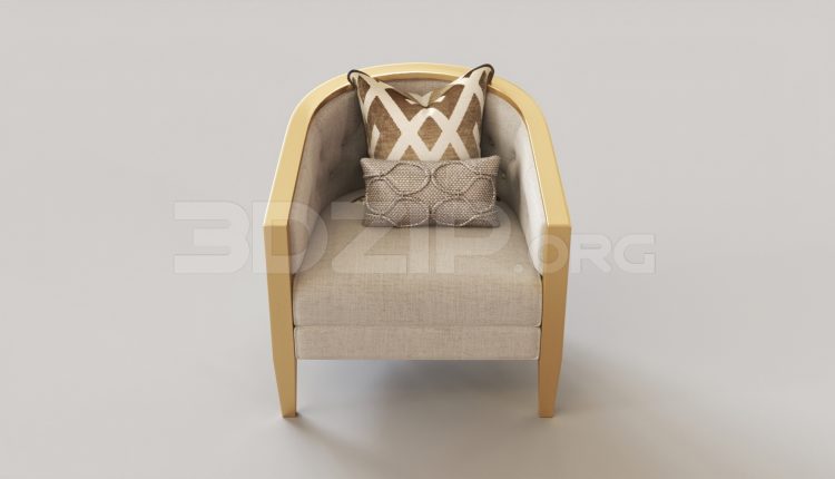 6966. Free 3Ds Max Armchair Model Download (2)