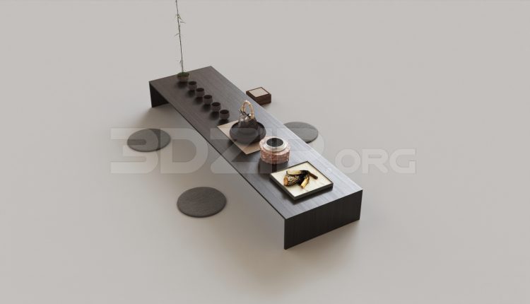 6981. Free 3Ds Max Tea Table Model Download
