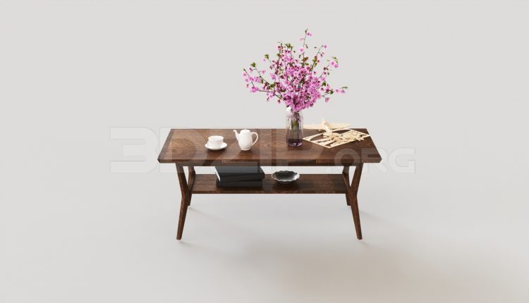 7008. Free 3Ds Max Tea Table Model Download