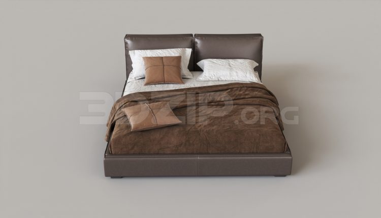 7109. Free 3Ds Max Bed Model Download