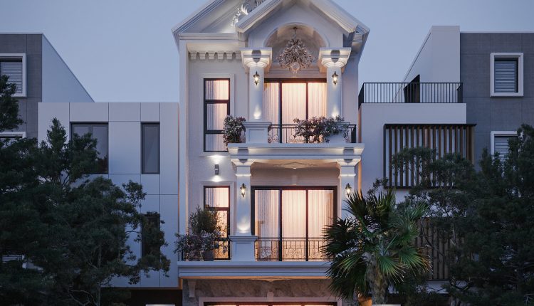 13536. 3Ds Max House Exterior Model Download By Duc Dung