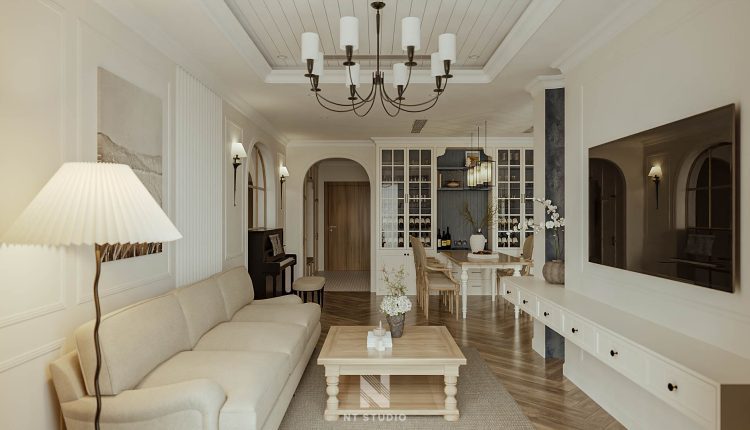 13540. 3Ds Max Living Room – Kitchen Interior Model Download by NT Studio