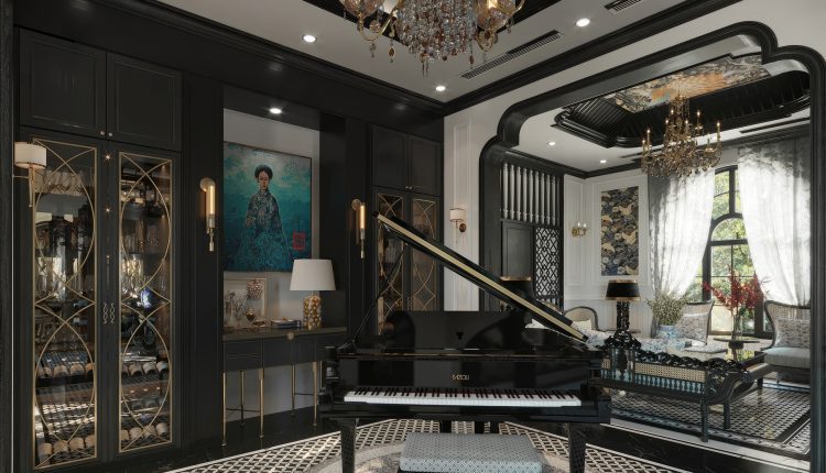 13541. 3Ds Max Indochine Living Room – Kitchen Interior Model Download By Nguyen Thanh Binh