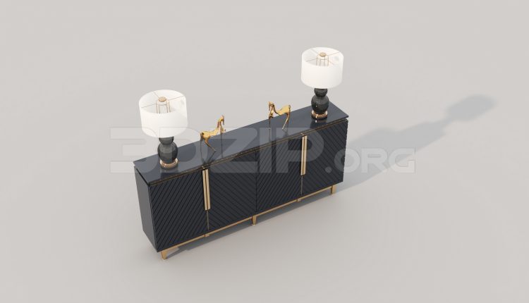 7177. Free 3Ds Max TV Cabinet Model Download